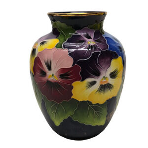 J McCall 2003 Blue Sky Icing On The Cake Collection 6" Pansy Vase